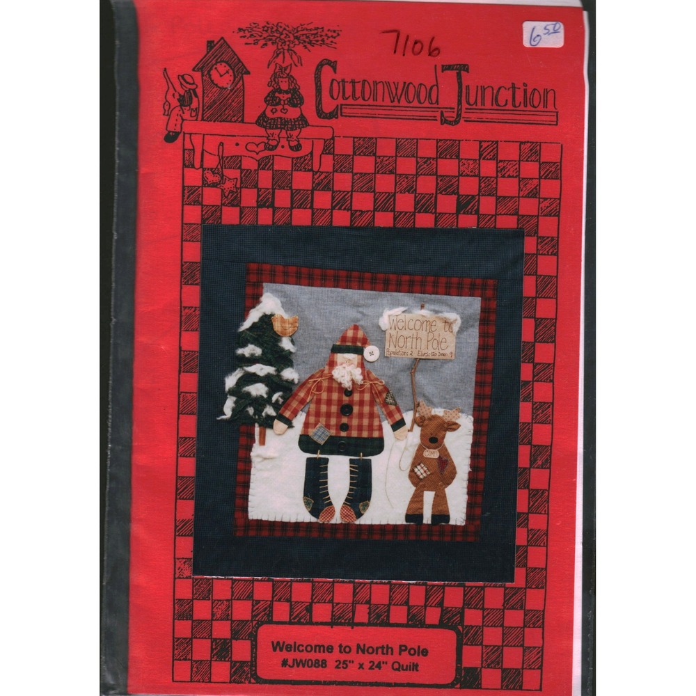 Cottonwood Junction Welcome to North Pole Quilt Pattern JW088 Vintage 1995 Santa